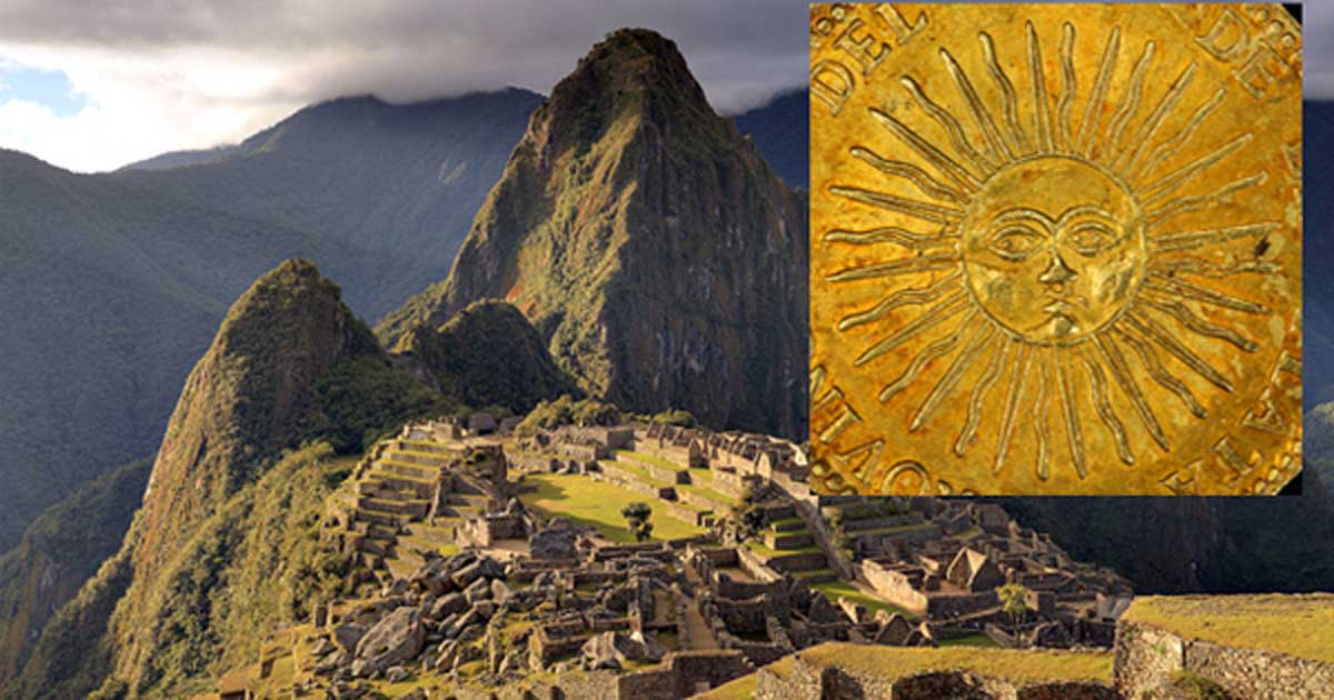 Portada - Principal: antiguo asentamiento inca de Machu Picchu (CC by SA 3.0). Detalle: Sol de oro (Public Domain)