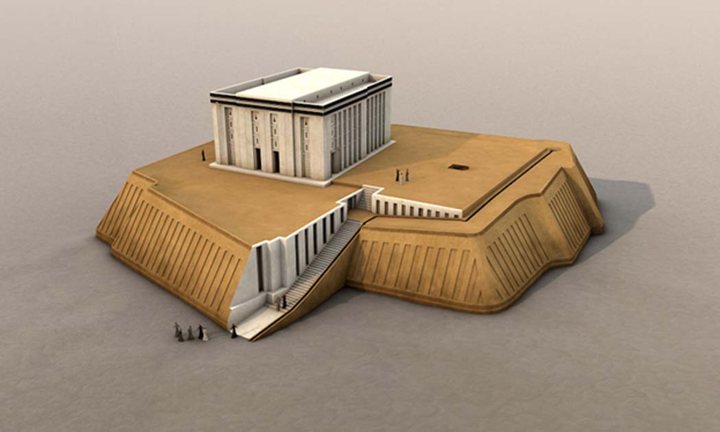 Portada - Reconstrucción digital del Templo Blanco y el zigurat de Uruk. © artefacts-berlin.de. Material científico: Instituto Arqueológico Alemán (http://www.artefacts-berlin.de/en/uruk-visualisation-project-the-white-temple/)