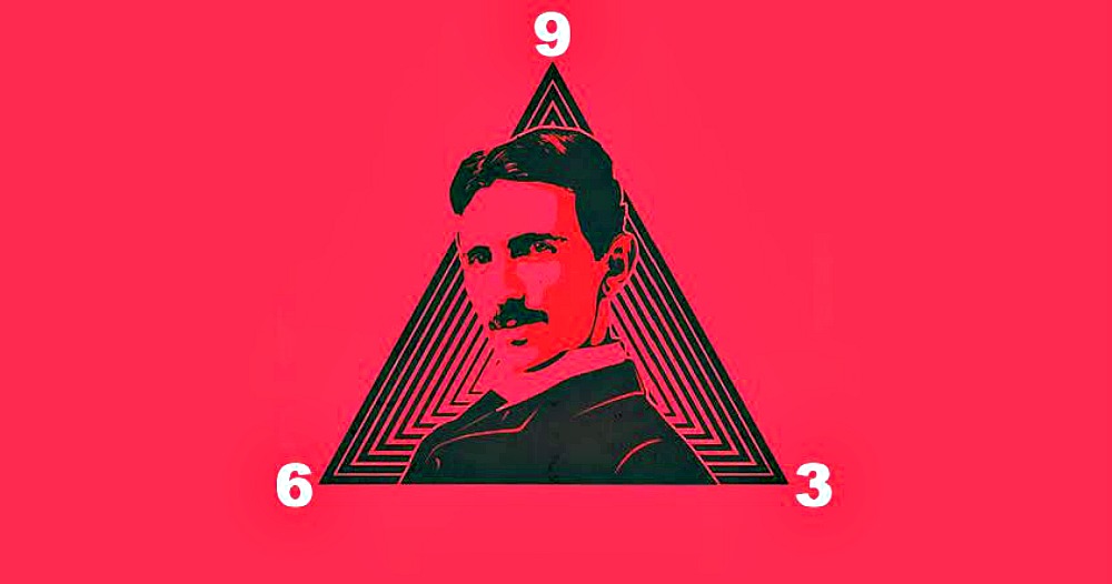 Portada - Retrato de Tesla con los números 3, 6 y 9 (Código Oculto)