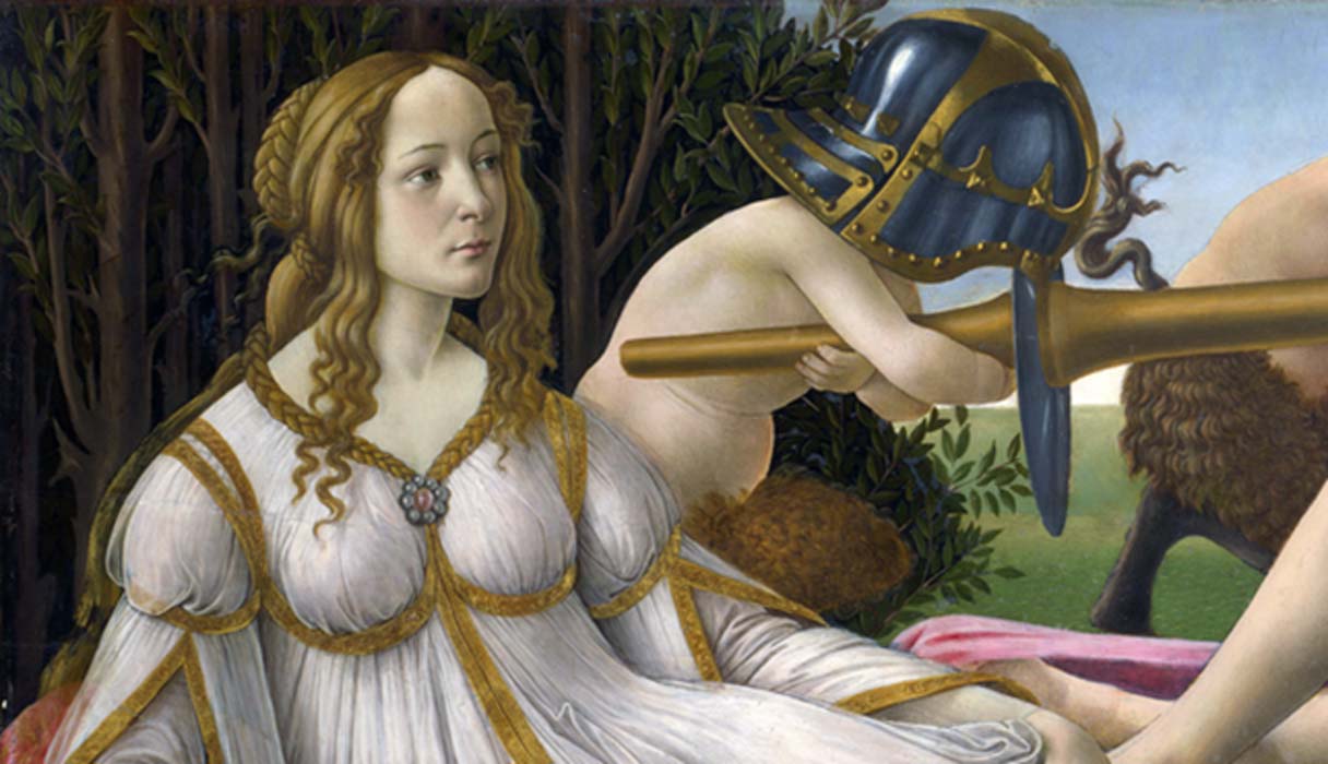 Portada - Detalle de ‘Venus y Marte’, Botticelli, témpera sobre panel (c. 1483). (Dominio público)