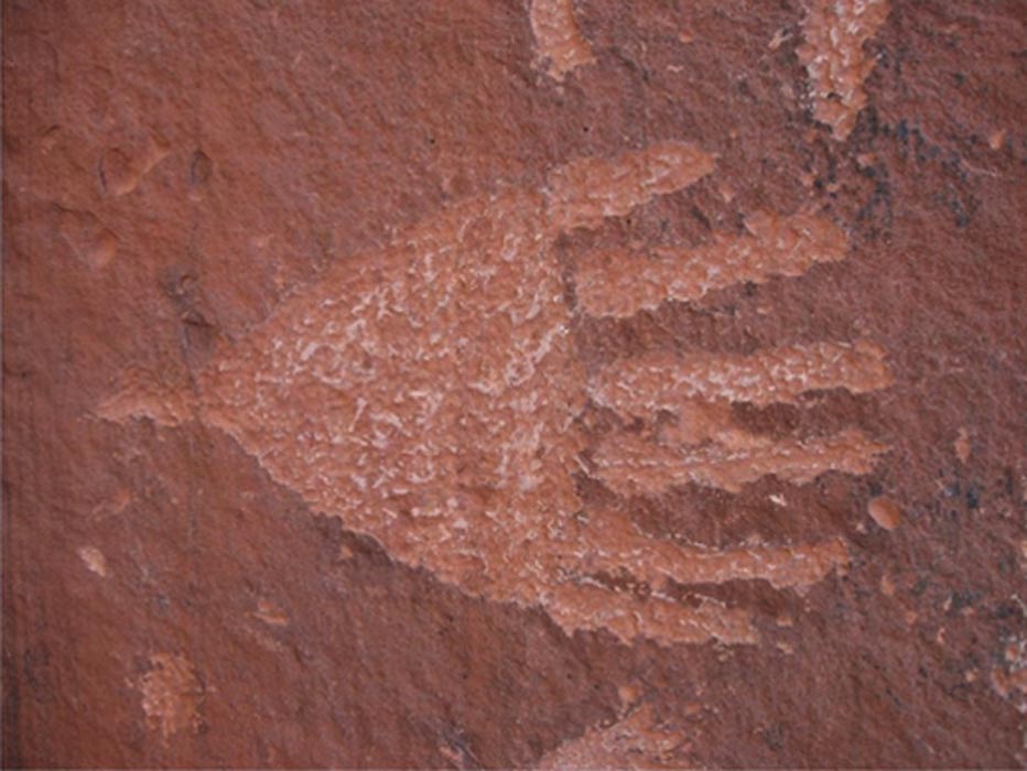 Portada - Petroglifo de una mano con seis dedos. Red Tank Draw, Arizona (Hand)