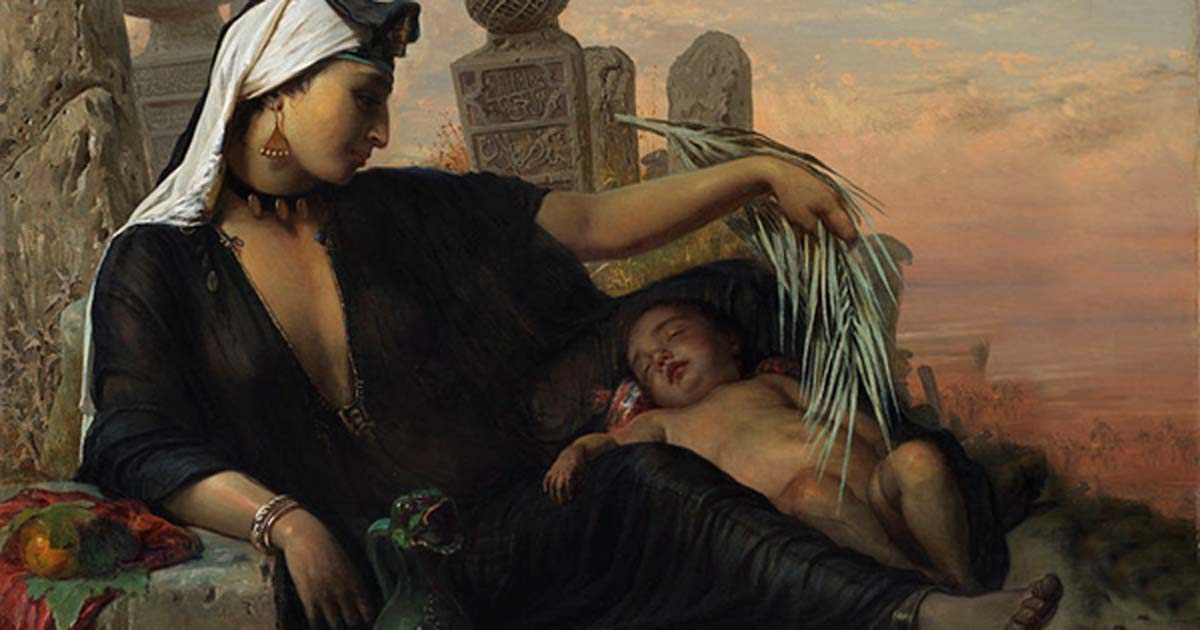 Portada - Mujer egipcia fellah con su hijo, óleo de Elisabeth Jerichau-Baumann, 1872 (CC BY 3.0)