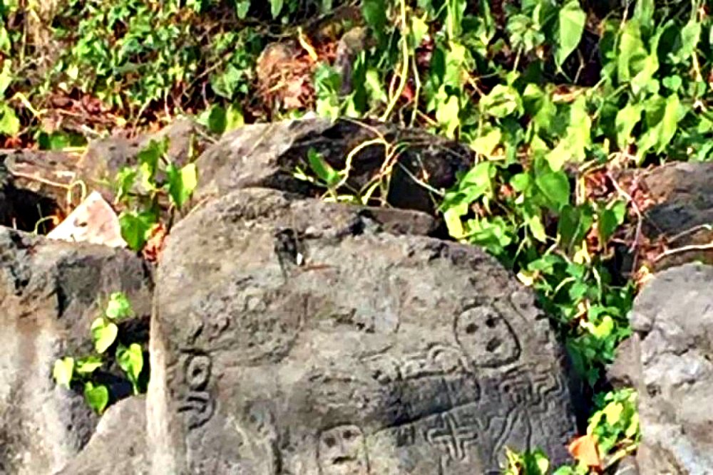 Portada - Algunos de los petroglifos hallados en Punta La Tijereta, cerca de la comarca San Ramón, en la isla de Ometepe. (Fotografía: La Prensa / Carlos Coronel Kinloch)