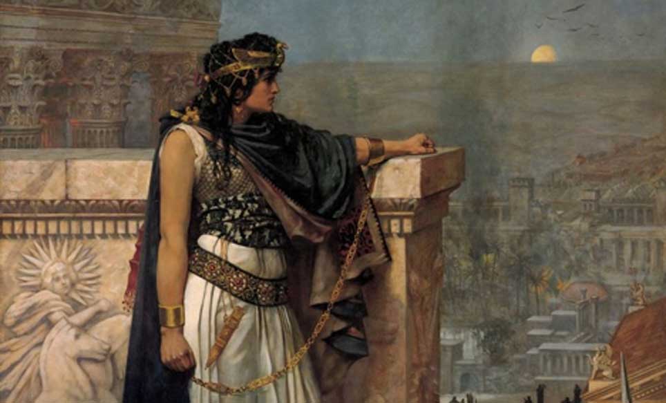 Portada - La reina Zenobia contempla Palmira por última vez. (Public Domain)