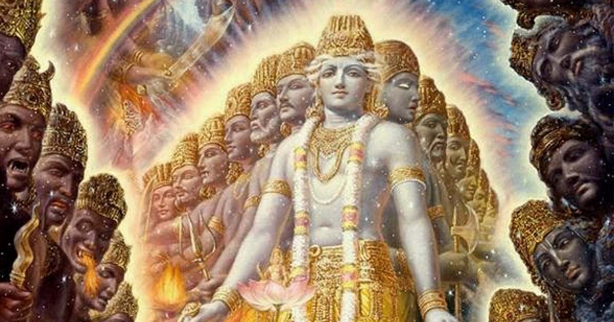 Portada - El Purusha u ‘hombre cósmico’ tiene mil cabezas y penetra la tierra y el universo entero en todas direcciones. (In The Vedas)