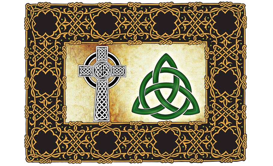 Portada - Entramado de nudos celta (Public Domain), cruz céltica (Public Domain) y triqueta (Public Domain)