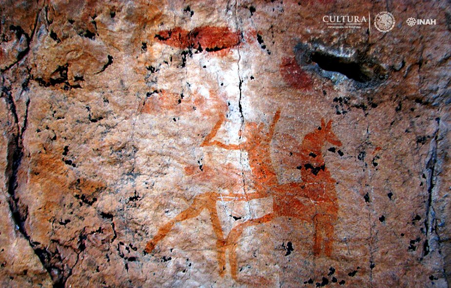Portada - Una de las numerosas pinturas rupestres descubiertas en el yacimiento arqueológico de La Pintada. (Fotografía: Proyecto Arqueológico La Pintada/INAH)