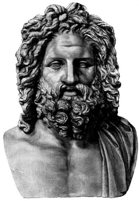 Ilustración del busto de Zeus de Otricoli, Italia. (Wikimedia Commons)