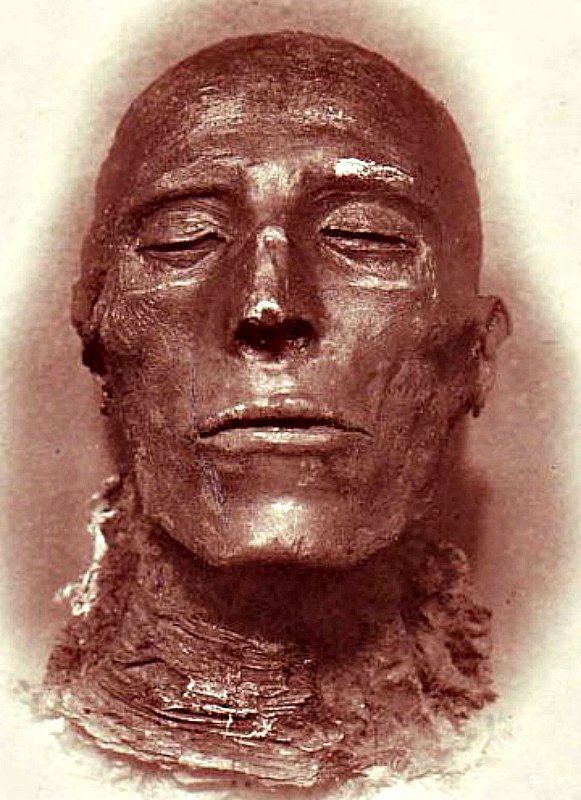 Primer plano del rostro de Seti I, cuya momia se halla en el Museo Egipcio de El Cairo. (Public Domain)