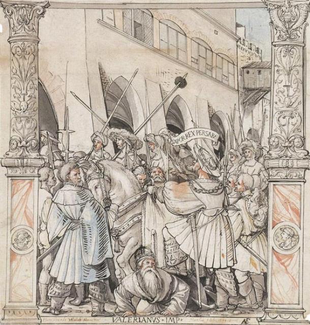 La humillación del emperador Valeriano por Shapur, Rey de Persia, por Hans Holbein