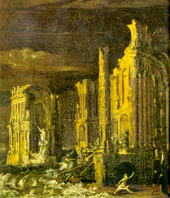 ‘La Caída de La Atlántida’ (siglo XVII), óleo de Monsù Desiderio. (Public Domain)