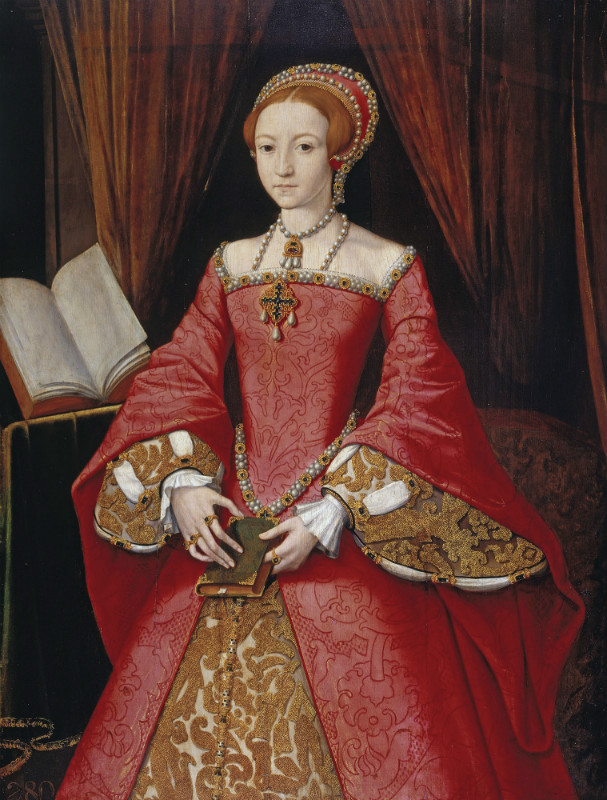 María, pese a sus notables diferencias con su hermana, la protestante Isabel, respetó su vida alejándola de la corte. La princesa Isabel Tudor, futura Isabel I de Inglaterra, óleo de William Scrots, (c. 1546) (Public Domain)