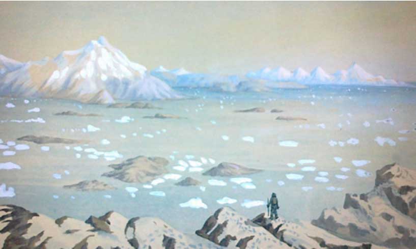 Explorador del Ártico, ilustración de Andreas Kornerup. (CC by SA 2.0)