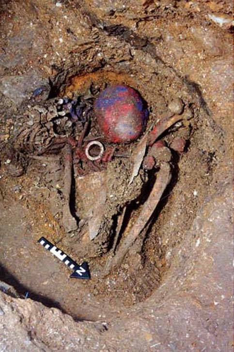 Los restos de la Dama de Pacopampa, descubiertos en el año 2009 (Proyecto Arqueologico Pacopampa)