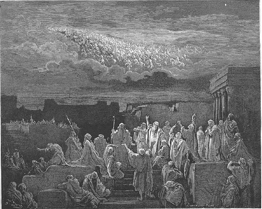 Legiones celestiales, grabado de Gustave Doré (Dominio público)