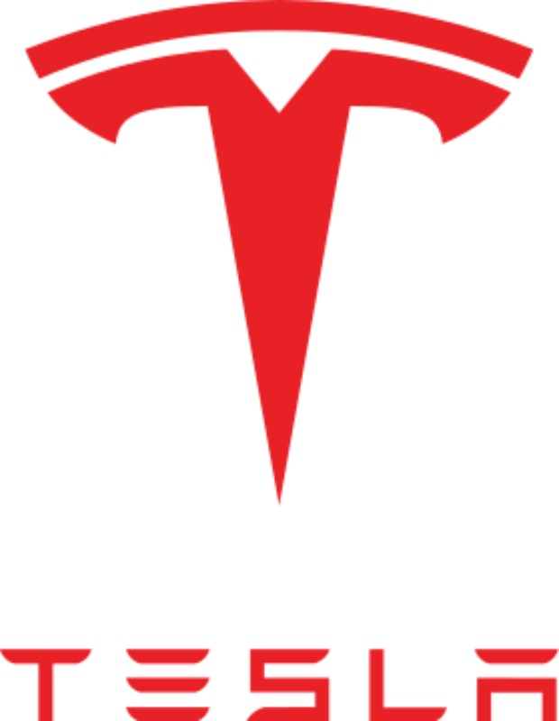 Logo de la compañía de tecnología y fabricación de automóviles Tesla Motors, llamada así en honor a Nikola Tesla. (Dominio público)