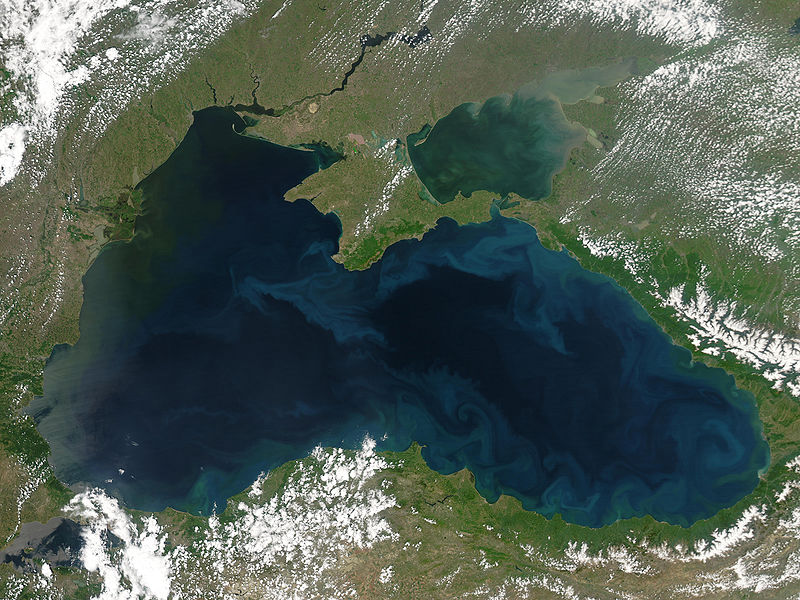 Fotografía vía satélite del Mar Negro. (Public Domain)
