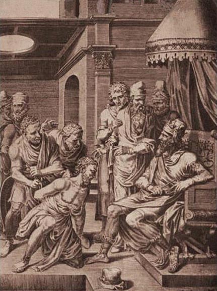 Siagrio es apresado y llevado ante Alarico II, quien da orden de entregarle a Clodoveo I. (Public Domain)