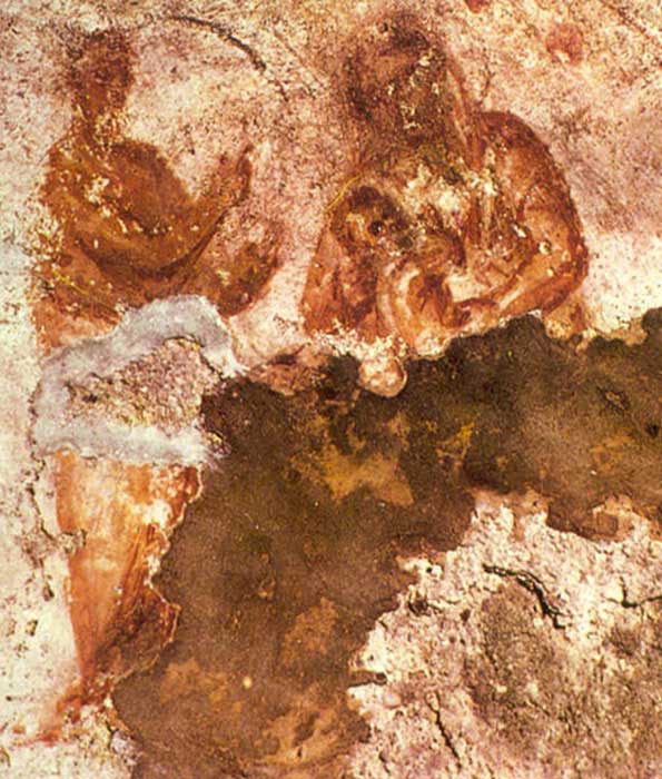 ‘La Virgen y el Niño con el profeta Balaam’ (Public Domain) Este fresco de finales del siglo II d. C. es la imagen más antigua conocida de María y el Niñó Jesús no relacionada con el episodio de la adoración de los Magos. 