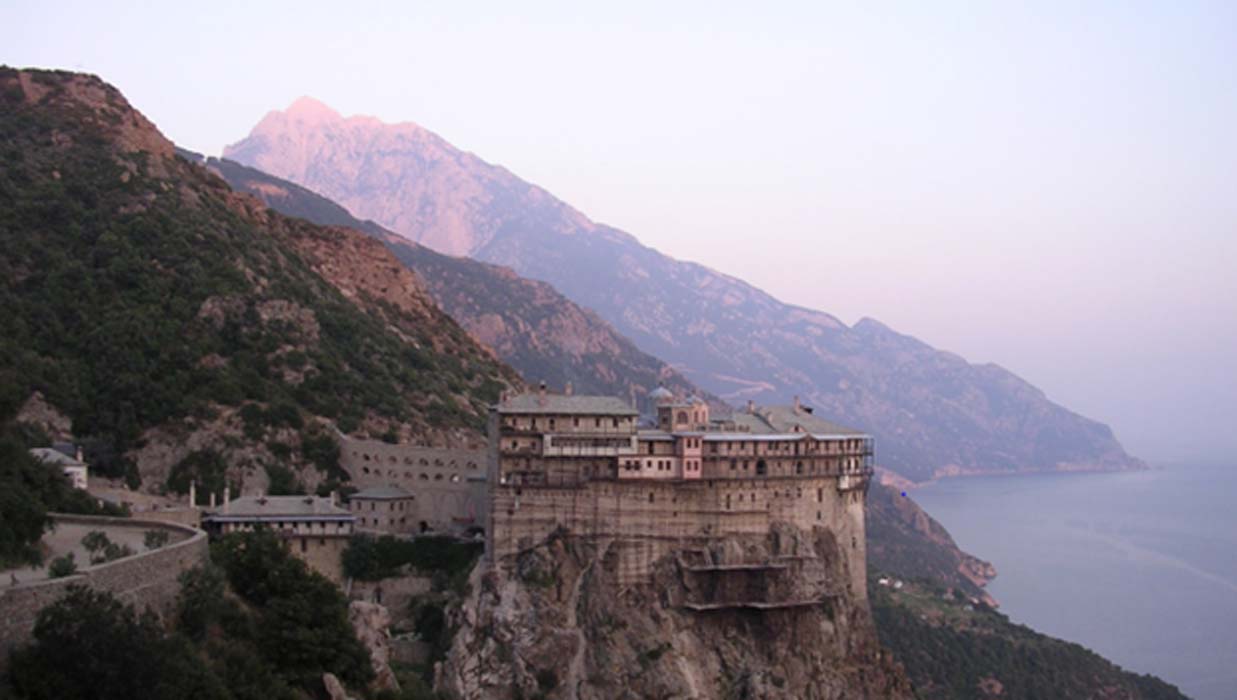 Uno de los 40 monasterios en el Monte Athos. 