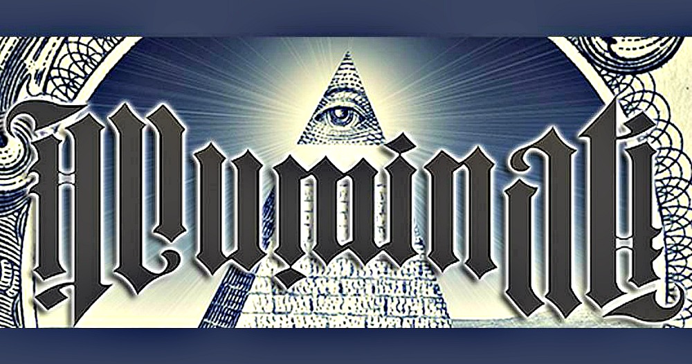 Portada - Fotocomposición formada por el símbolo de la pirámide truncada con el Ojo que Todo lo Ve en su cúspide y el supuesto anagrama de los Illuminati. (Código Oculto)