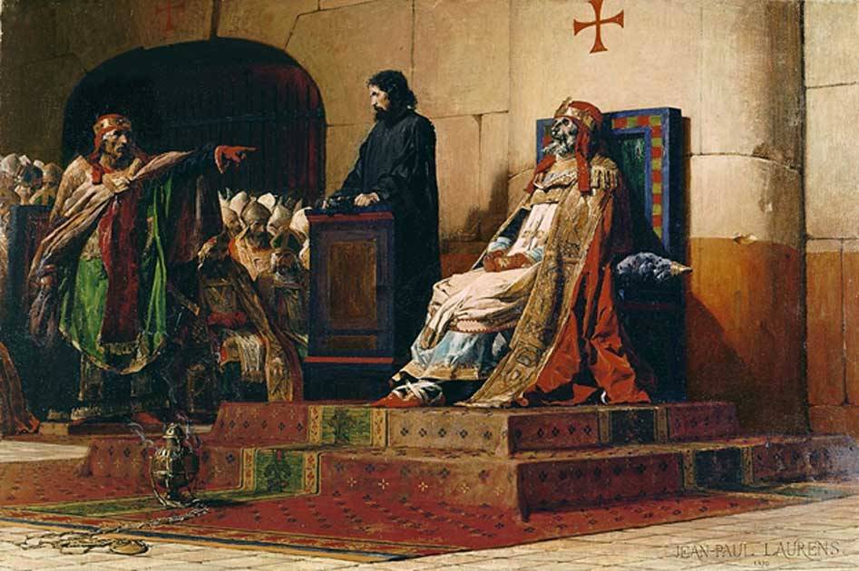 Portada - âLe Pape Formose et Ãtienne VIIâ, (âEl papa Formoso y Esteban VIIâ), Ã³leo de Jean-Paul Laurens, 1870. (Public Domain)