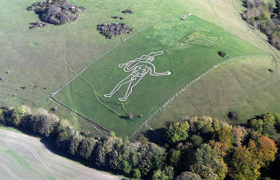 Cerne Abbas ¡Se cree que la figura de tiza gigante, en Dorset, Inglaterra, tiene menos de 350 años! Fuente: PeteHarlow / CC BY-SA 3.0