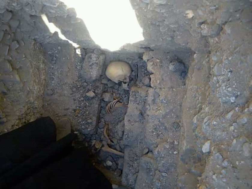 el esqueleto de la adolescente que fue descubierto cerca de la pirÃ¡mide de Meidum