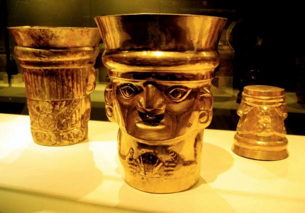 Espectacular vajilla de oro de la cultura Lambayeque 