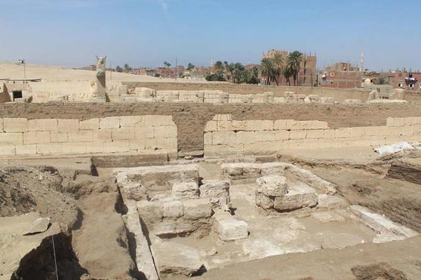 Las ruinas del palacio reciÃ©n descubierto pertenecientes a RamsÃ©s el Grande. CrÃ©dito: Ministerio de AntigÃ¼edades de Egipto.
