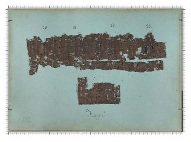 Otra imagen de parte de los papiros carbonizados. (Consiglio Nazionale delle Ricerche)