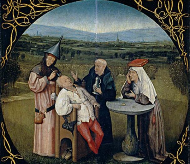 "La extracción de la piedra de la locura" (The Cure of Folly) de Hieronymous Bosch. (Dominio publico)